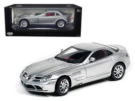 Mercedes McLaren SLR Silver with Red Interior 1/12 Diecast Model Car by ... - $119.24