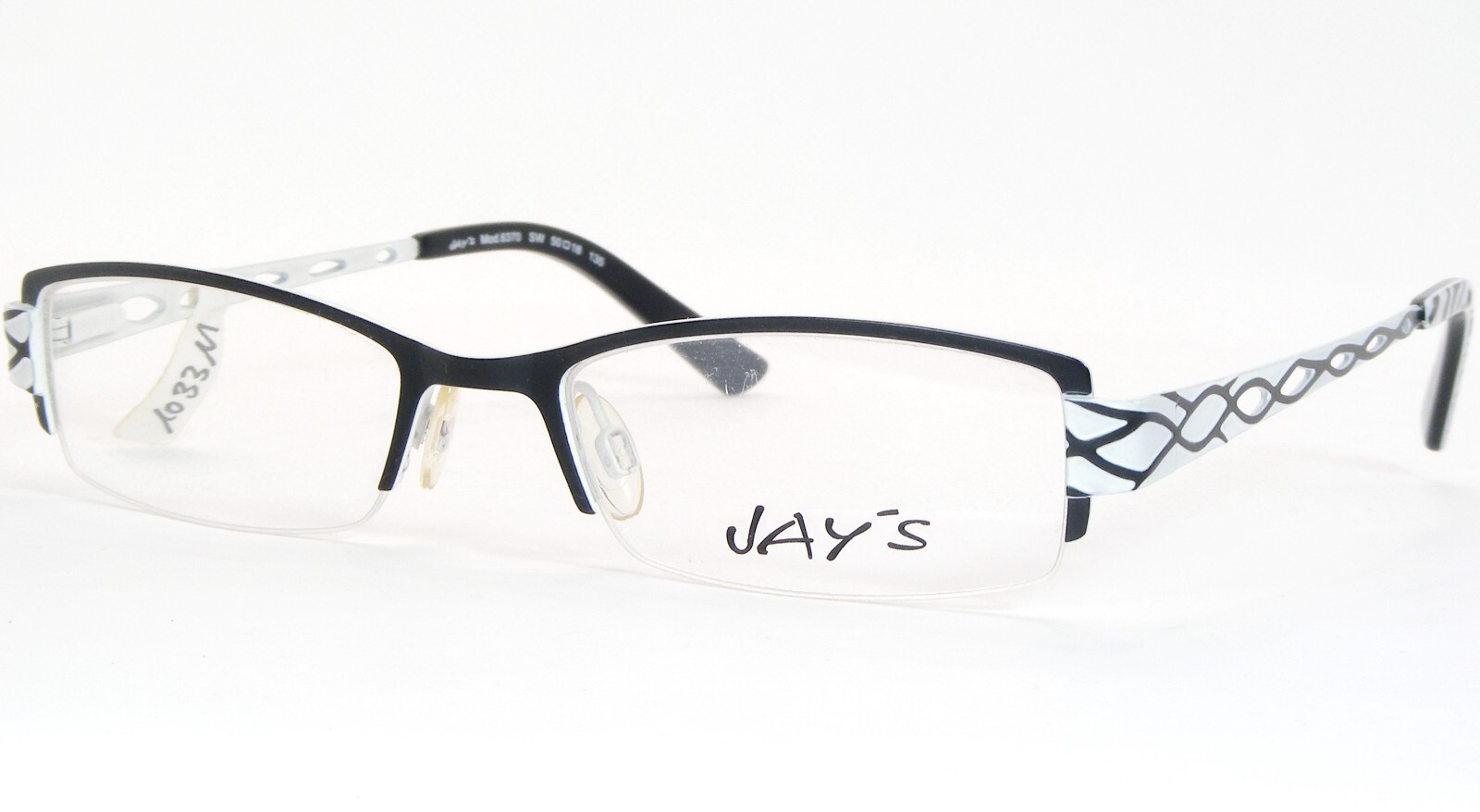 JAY&#39;S By Tendenze &amp; Altro 6370 Sw Nero/Bianco Unico Raro Occhiali 50-18-... - $87.47