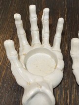 Skeleton Skull Hands Resin Tea Light Votive Candle Holder Prop Gothic Magic  - £15.97 GBP