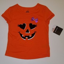 NWT Jack-O-Lantern Halloween Shirt Toddler 2T Orange Black Pumpkin Purpl... - $8.86