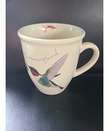 CJ Wildlife Ruby Throated Hummingbird &amp; Hibiscus Coffee Tea Mug Very Det... - $23.93 CAD