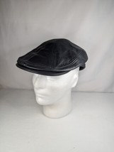 STETSON Flat Cap Golf Ivy Cabby Drivers Newsboy L/XL Leather Made in USA - £35.23 GBP