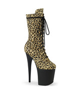 PLEASER FLAMINGO-1050LP Women&#39;s 8&quot; Heel Platform Lace-Up Front Mid Calf ... - $139.43 CAD