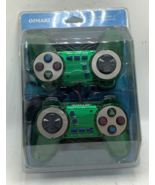 LOT OF 2 OSMART PS2 CONTROLLER,NIP TWIN NEW SEALED GREEN - $350.23 MXN
