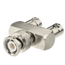 Bnc Splitter Adapter Bnc Male To Dual Bnc Female Tee Type 3 Way Audio Rf... - $16.99