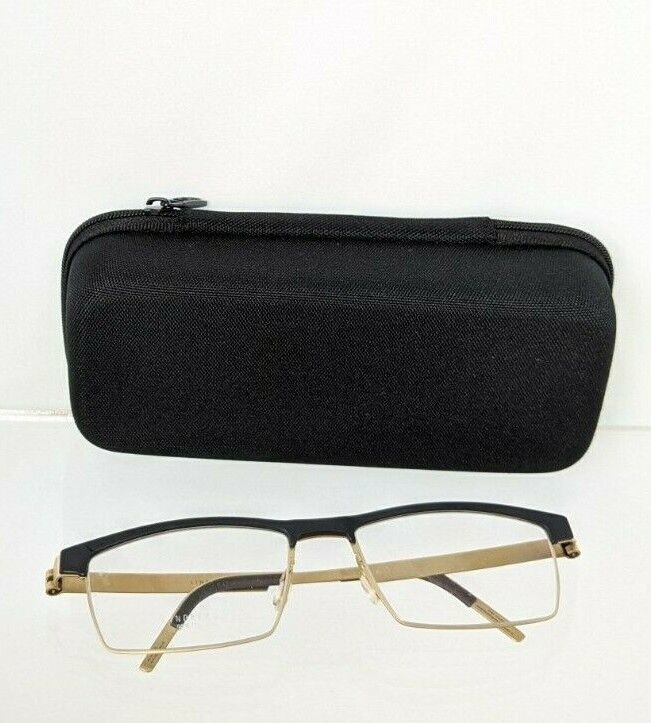 Brand New Authentic LINDBERG Eyeglasses 9816 Color Matte Black Gold 9816... - $494.99