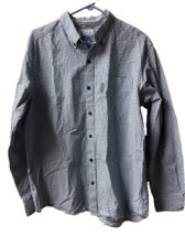 Columbia Button Up Shirt Size L Mens Coastal Blue Checked Long Sleeved P... - £10.03 GBP