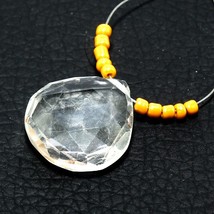 Natural Crystal Quartz Heart Bead Briolette Loose Gemstone Making Jewelry - £2.33 GBP
