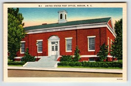 Post Office Building Marion North Carolina Postcard Unused Asheville Vin... - $10.93