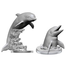 WizKids Deep Cuts Unpainted Miniatures: Dolphins - £14.43 GBP