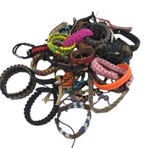 Jewelry Lot Bracelets Corded Paracord unisex colorful handmade boho - £14.07 GBP