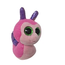 Ty Beanie Boo Scooter Snail Plush Pink Glitter Eyes Shell Retired 2016 6” - $265.25 MXN