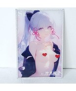 Ayaka Glitter Acrylic Premium Waifu Card Anime Girl Wall Art Oversized B... - €19,67 EUR