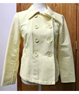 Vintage Gap Ladies Double Breasted Jacket/Pea Coat Style Yellow Medium - $560.48 MXN