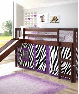 Chloe Loft with Slide &amp; Purple Zebra Tent - $960.10 CAD