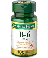 Nature&#39;s Bounty Vitamin B6 100mg, 100 Tablets ~ Exp 10/2026 - $221.89 MXN
