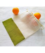 Linen Storage Bags Produce Drawstring Mesh Bags Reusable Grocery Bags Fo... - $9.65+