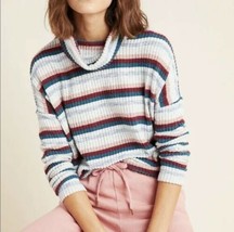 Anthropologie Saturday Sunday Pippa Hacci Striped Long Sleeve Sweater Size S - £29.25 GBP
