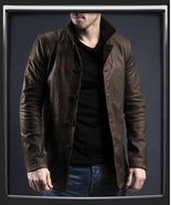 Mens Brown Leather Jacket, Men&#39;s Coat, Real Leather Coat - $169.99