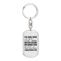 Bible Transformation Stainless Steel or 18k Gold Premium Swivel Dog Tag ... - £29.96 GBP+