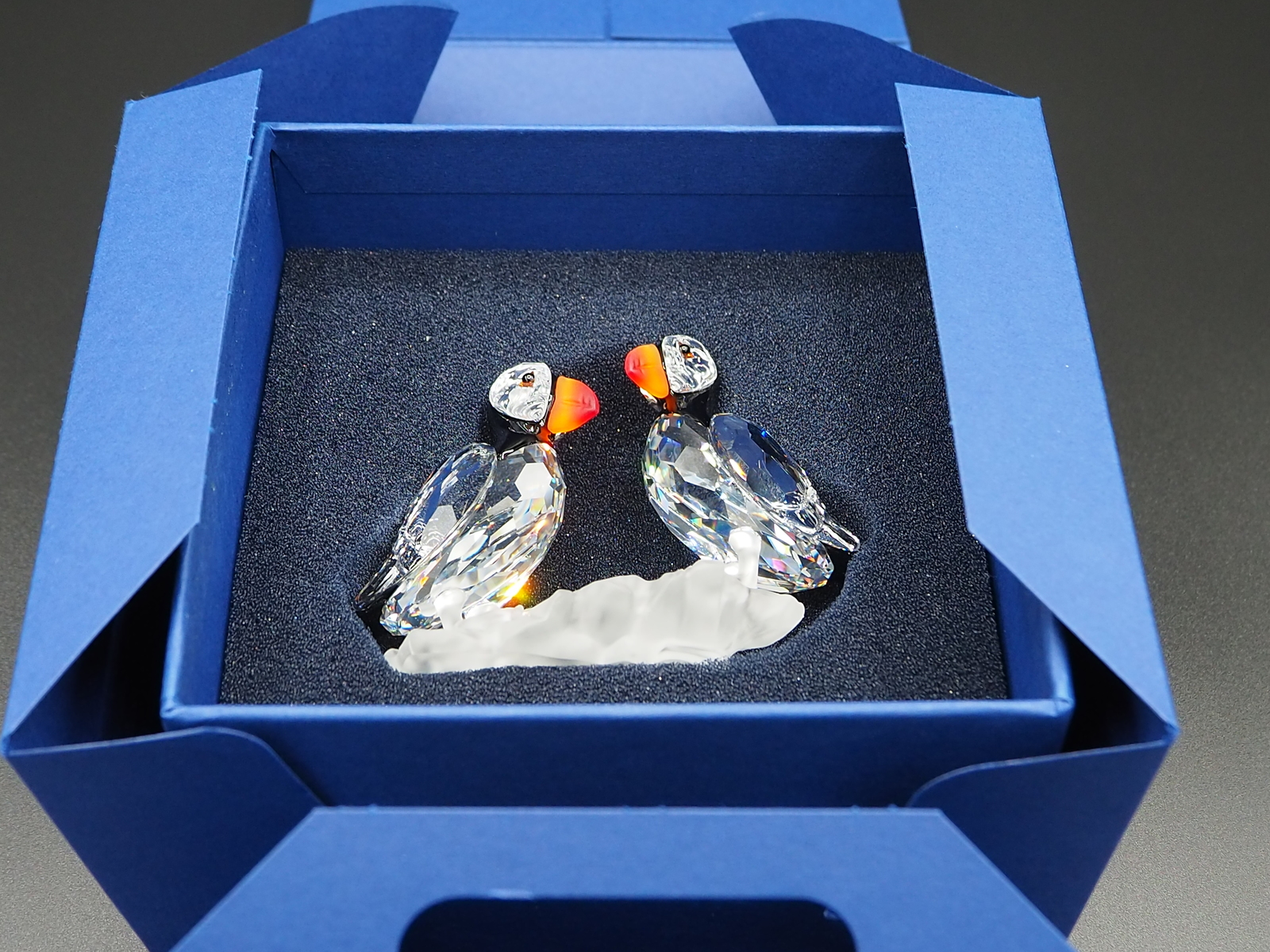 SWAROVSKI PUFFINS, SIGNED &amp; RETIRED - BNIB ITEM # 261643 - $200.00