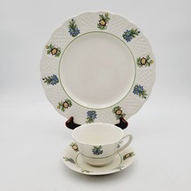 Royal Cauldon 3-piece Dinner Plate, Cup &amp; Saucer Set June Garden England... - £21.61 GBP