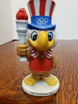 1980 La Olympic Vintage Sam The Olympic Eagle Torch Figurine 5 Inch Papel Korea - £10.19 GBP