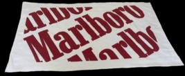 Marlboro Beach Towel Red White Large Vintage All Over Branding Collectible 80s - £37.12 GBP