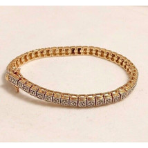 STERLING SILVER VERMEIL 0.4 CT DIAMOND BRACELET SKY - £74.76 GBP