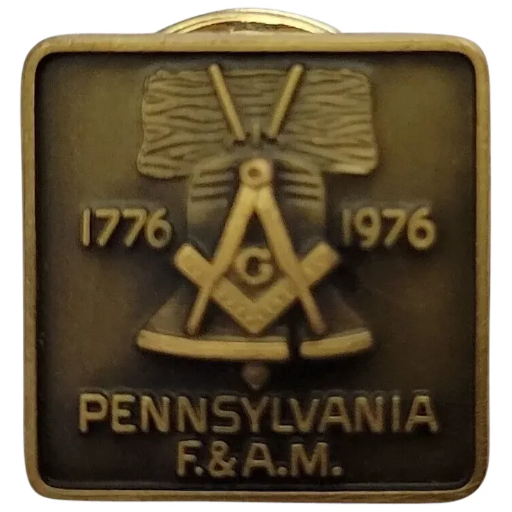 1776 1976 Bicentennial Masonic Pennsylvania F&amp;AM Lapel Pin  Freemasonry - £25.96 GBP