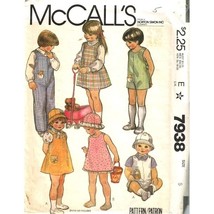 McCalls Sewing Pattern 7938 Jumper Jumpsuit Hat Toy Child Size 5 - £7.07 GBP