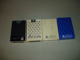 Lot Of 4 Vintage Delta Airlines Playing Cards -- VG, 1970&#39;s - £12.44 GBP