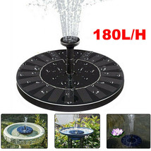 Solar Fountain Garden Pond Fountain Solar Water Pump Pool Water Fountain Round F - £21.40 GBP - £24.36 GBP