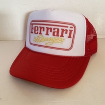Vintage Ferrari Racing Hat Formula 1 Trucker Hat snapback Summer Red  Cap - £11.75 GBP