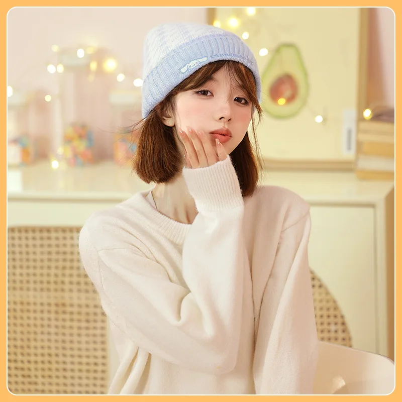 Sanrio Cinnamoroll Hat Winter Models Female Autumn and Winter Keep Warm Wool Cap - £21.06 GBP+