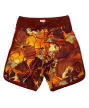 Mossimo Men Size 30 Red/Orange Floral Board Shorts Back Pocket Inseam 10&quot; - £5.62 GBP