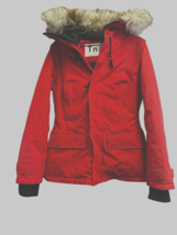 Tna Larsen  Parka Premium Goose Down Red Jacket Women size - £221.58 GBP