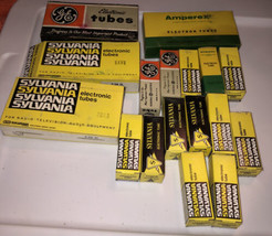 Sylvania, GE & Amperex Lot Of 13 Electronic Tubes With Boxes - $27.75