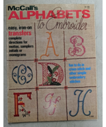McCall&#39;s Alphabets to Embroider 1976 Iron On Transfers Cross Stitch Embr... - $9.89