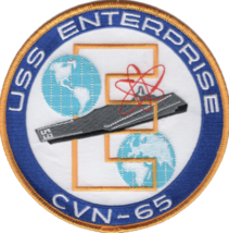 4.5&quot; Navy Uss Enterprise CVN-65 Embroidered Patch - £27.51 GBP