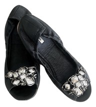 Authentic Miu Miu ballet black Jeweled Slip On Shoes SZ37 - $199.00