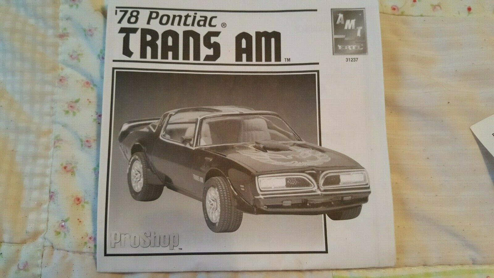 Vintage &#39;78 Pontiac Trans AM . AMT. ERTC 31237 **Instructions Only** - $3.95