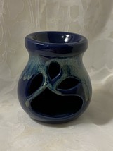 Blue Ceramic Essential Oil Warmer Burner Tea Light Holder Candle Wax Melter - £11.40 GBP