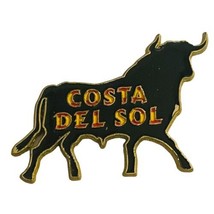 Costa Del Sol Spain Bull Vintage Souvenir Advertisement Metal Fridge Magnet - £11.62 GBP