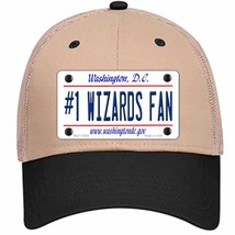 Number 1 Wizards Fan Novelty Khaki Mesh License Plate Hat Tag - £22.90 GBP