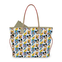 Mickey Mouse Play All Day Party Women&#39;s Leather Tote Handbag with Coin Purse - £30.55 GBP