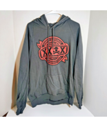 Johnny Cupcakes Hoodie Made USA Skull Logo XXX No Purpose Flour Gray Pul... - $39.80 CAD
