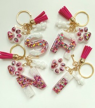 Lovely personalised KEYCHAIN. Epoxy resin handmade. Perfect gift ! - £7.09 GBP