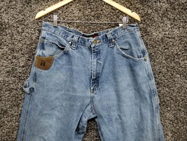 * Wrangler Riggs Workwear Denim Carpenter Jeans Men 36x34 Blue Dungaree ... - £18.32 GBP