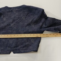 Lizzy B. RN#74972 Women's Blue/White 3-Button Cropped Blazer Jacket Chest 37 image 5